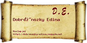 Dobránszky Edina névjegykártya